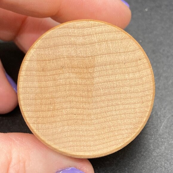 Native American Inspired Wood Pillbox with Carved Bear and Small Turquoise - Picture 3 of 4